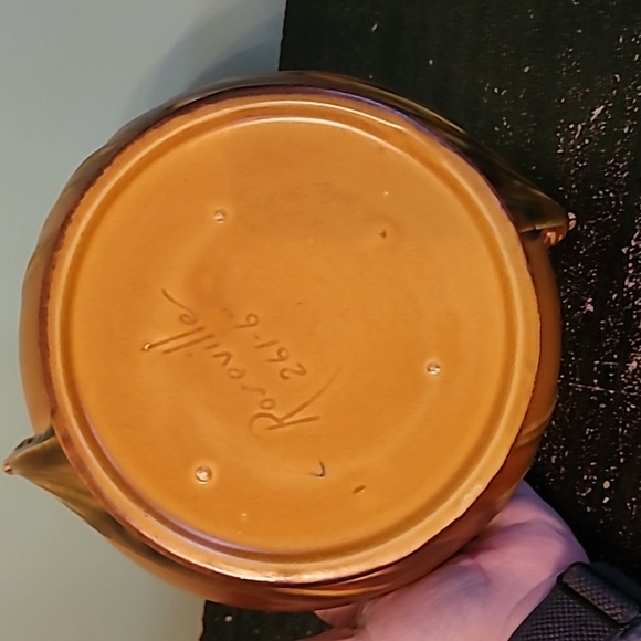 VINTAGE Roseville Pottery Pinecone Bowl with small Handles - Picture 4 of 6